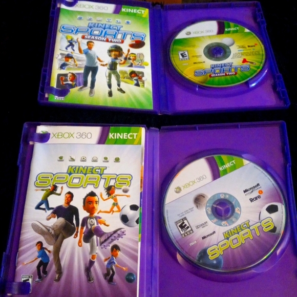 Lot 41  kinect Sports and Sports Season 2 XBox 360 games - Picture 2 of 5